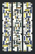 Theo van Doesburg Stained-Glass Composition IV. oil painting artist